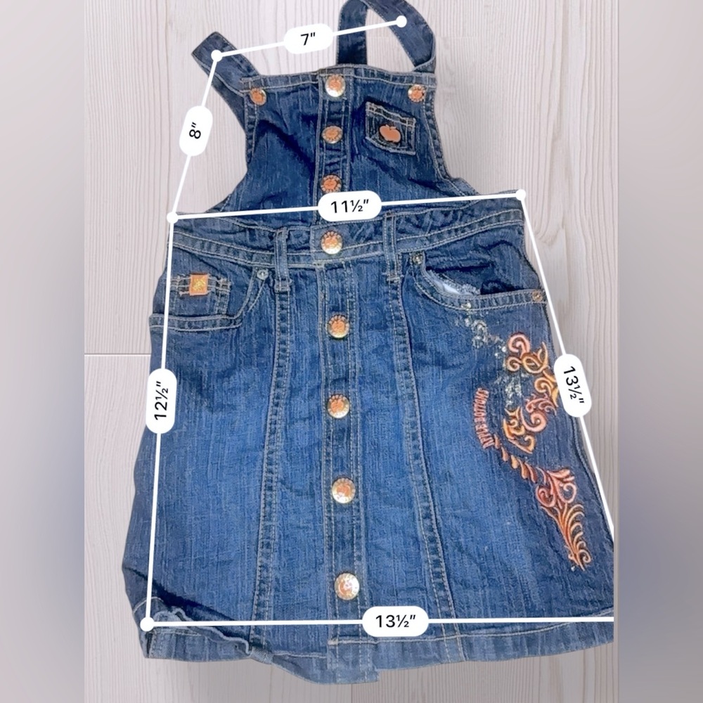 APPLE BOTTOMS VINTAGE Y2K Girls Jean denim dress - Picture 8 of 8